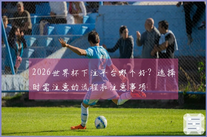 2026世界杯下注平台哪个好？选择时需注意的流程和注意事项